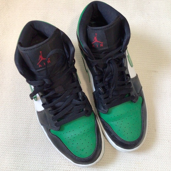 Nike Air Jordan 1 Green Toe Mids size 10 - Picture 9 of 10